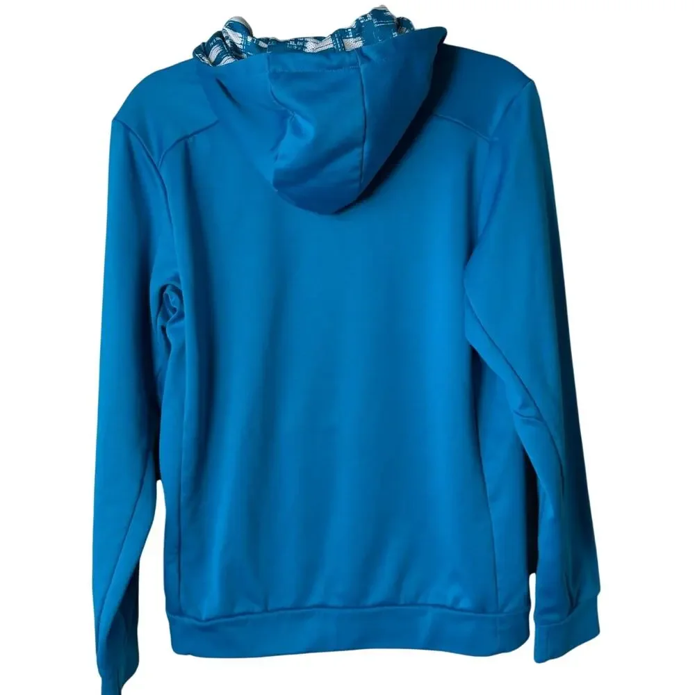 Nike Therma-FIT Hoodie Women’s Small Blue Graphic Swoosh Pullover Athletic